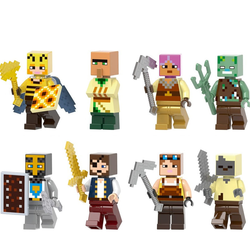 Minecraft Honey Picker Villager, Lego-compatible Building Block Minifigures, 8 Pcs Collection Main image