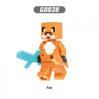 Minecraft Villager Fox, Lego-compatible Building Block Minifigures, 8 Pcs Collection