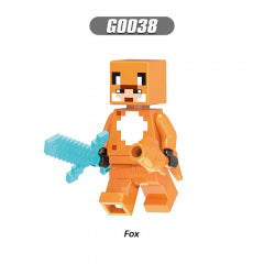 Minecraft Villager Fox, Lego-compatible Building Block Minifigures, 8 Pcs Collection