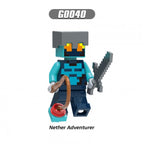 Minecraft Villager Netheradventurer, Lego-compatible Building Block Minifigures, 8 Pcs Collection