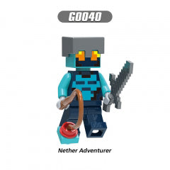 Minecraft Villager Netheradventurer, Lego-compatible Building Block Minifigures, 8 Pcs Collection