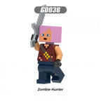 Minecraft Villager Zombiehunter, Lego-compatible Building Block Minifigures, 8 Pcs Collection