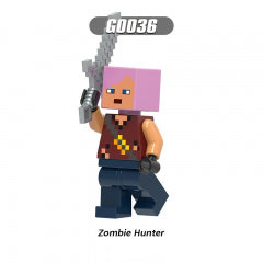 Minecraft Villager Zombiehunter, Lego-compatible Building Block Minifigures, 8 Pcs Collection