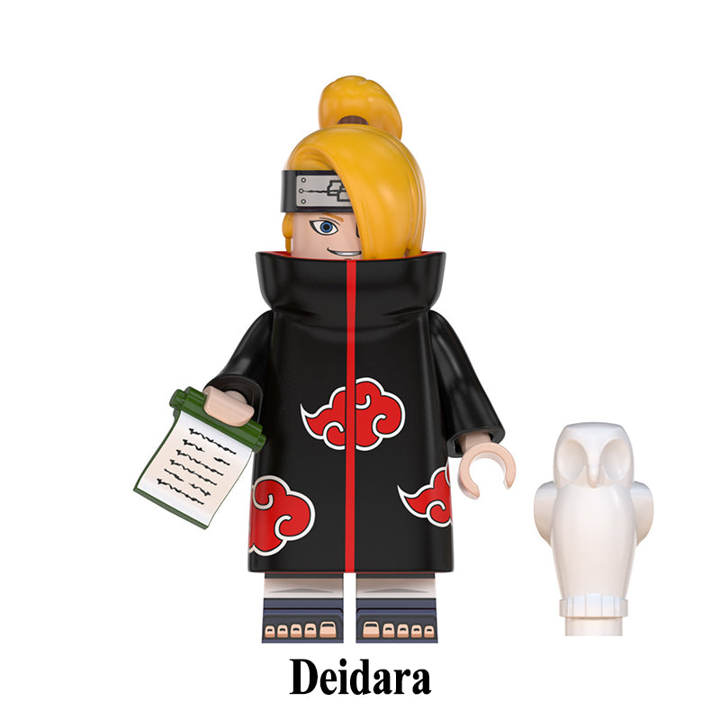 Deidara Naruto set 5 LEGO-compatible custom anime brick minifigure with clay bomb arms