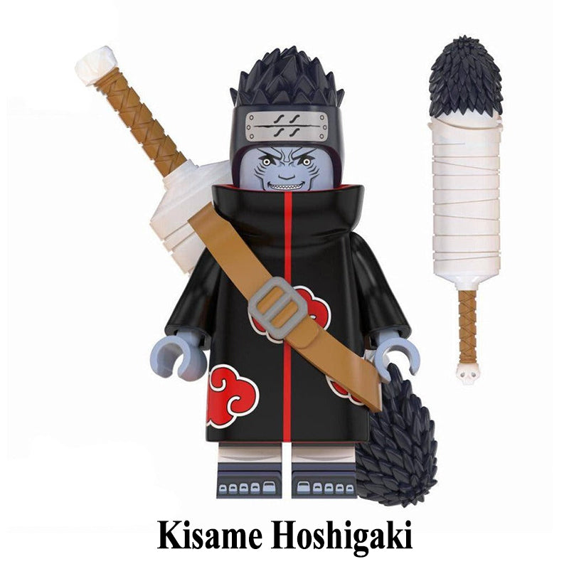 Kisame Hoshigaki Naruto set 5 LEGO-compatible custom anime brick minifigure with Samehada sword