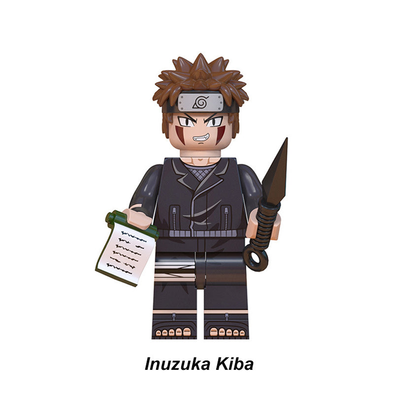 Inuzuka Kiba with Akamaru Naruto LEGO-compatible minifigure | custom brick minifigures