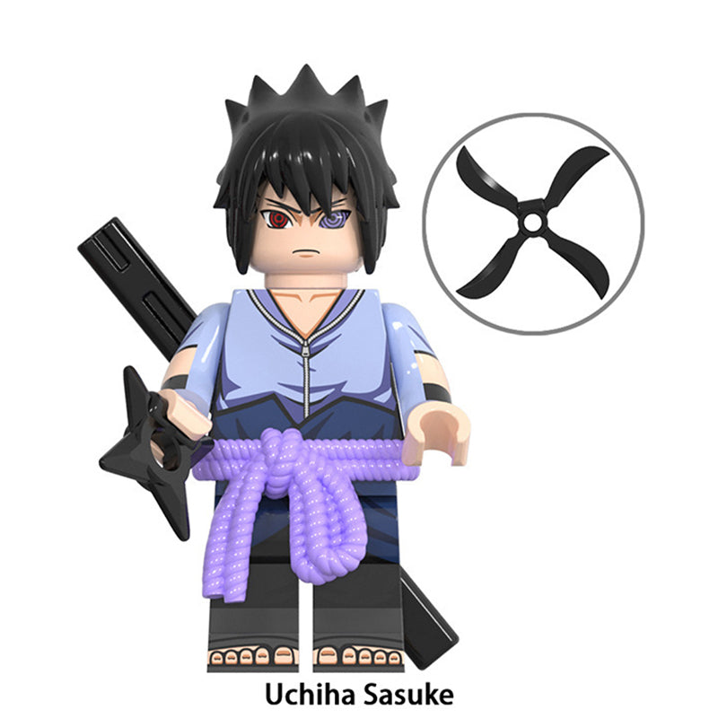 Sasuke Uchiha Naruto LEGO-compatible minifigure | custom brick minifigures