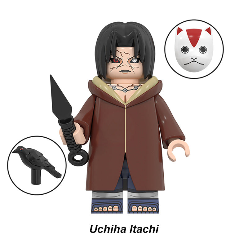 Itachi Uchiha LEGO compatible Naruto brick minifigure anime toy set 1