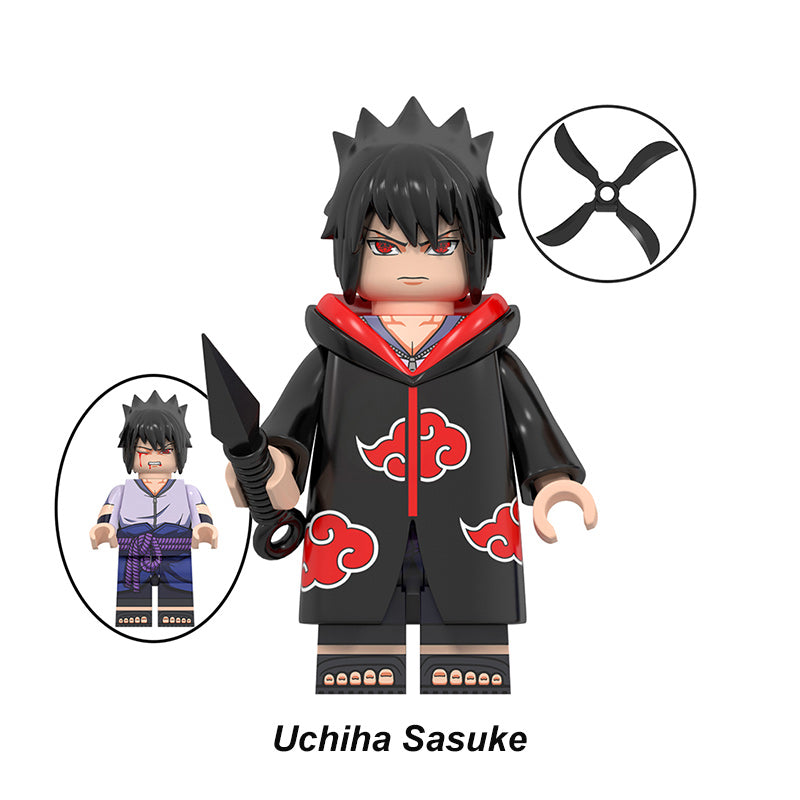 Sasuke Uchiha Naruto LEGO custom brick minifigure anime toy set 1