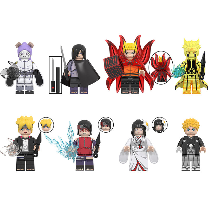 Naruto LEGO brick minifigures custom anime toy set 4 full character collection