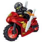 Ninjago Collection Series 3 8 Piece Custom Minifigure Set And Avatar Cole Bike, Lego-compatible Building Block Minifigures