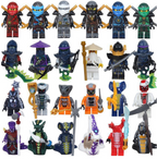 Master Wu, Kai, Nya (Samurai X), Zane, Cole, Lloyd, Pythor P. Chumsworth (Pythor Snake), Skales, Acidicus, Skalidor, Fangtom, and Serpentine snakes Ninjago LEGO-compatible minifigure