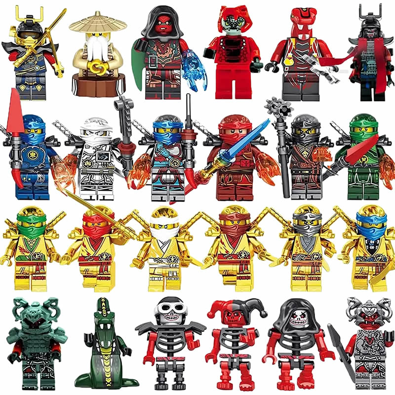 Ninjago Ultimate Battle Pack Golden Legacy Ninjas Digi Heroes 24 Pcs 2, Lego-compatible Building Block Minifigures Main image