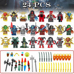 Ninjago Ultimate Battle Pack Golden Legacy Ninjas Digi Heroes 24 Pcs 4, Lego-compatible Building Block Minifigures