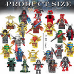 Ninjago Ultimate Battle Pack Golden Legacy Ninjas Digi Heroes 24 Pcs, Lego-compatible Building Block Minifigures