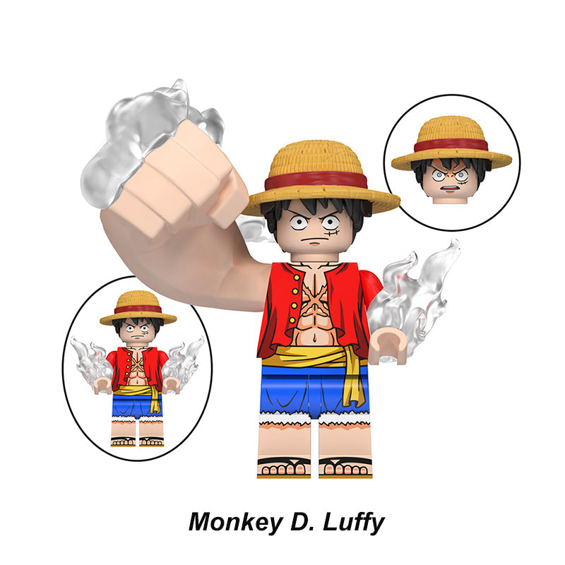 Monkey D. Luffy One Piece LEGO-compatible brick minifigure