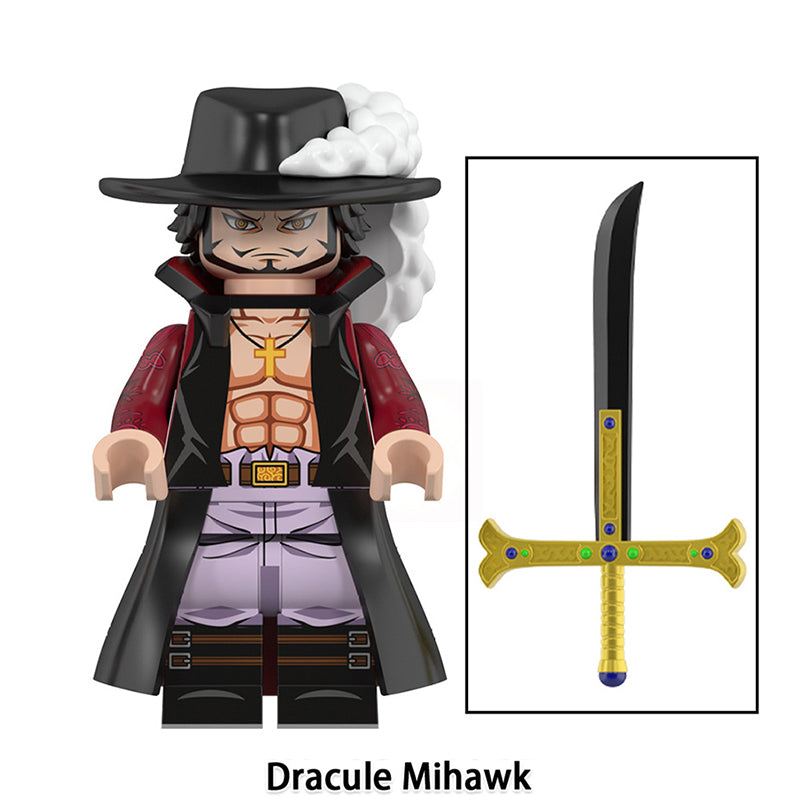Dracule Mihawk Hawk Eyes One Piece LEGO-compatible minifigure | custom brick minifigures