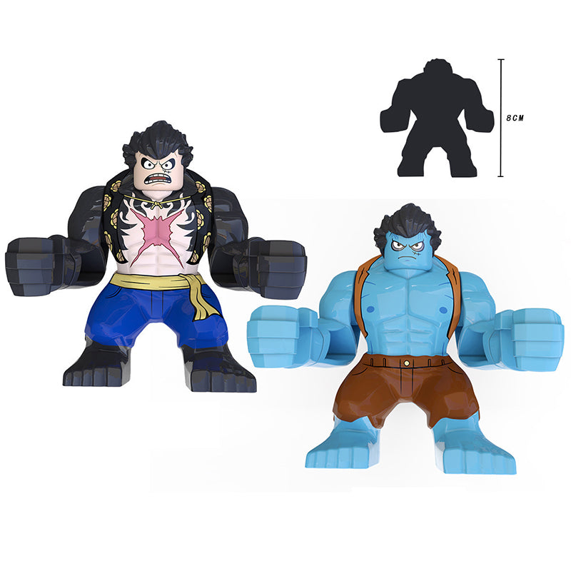 One Piece Luffy Gear 4 Luffy Nightmare, Lego-compatible Building Block Minifigures, 2 Pcs Collection
