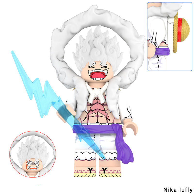 Nika Luffy lightning effect One Piece Set 9 LEGO-compatible minifigure brick toy