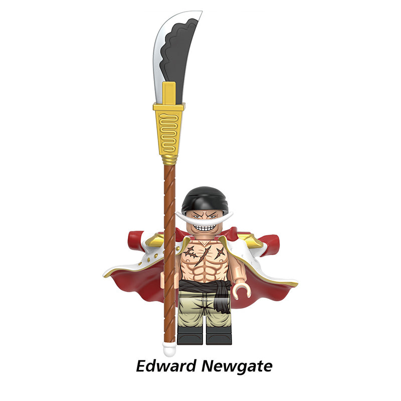 One Piece Edward Newgate Whitebeard, Lego-compatible Building Block Minifigures, 8 Pcs Collection