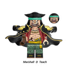 One Piece Marshall D Teach Blackbeard, Lego-compatible Building Block Minifigures, 8 Pcs Collection