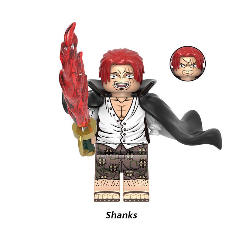 One Piece Shanks, Lego-compatible Building Block Minifigures, 8 Pcs Collection
