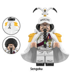 Sengoku One Piece custom anime brick minifigure with seagull hat and staff