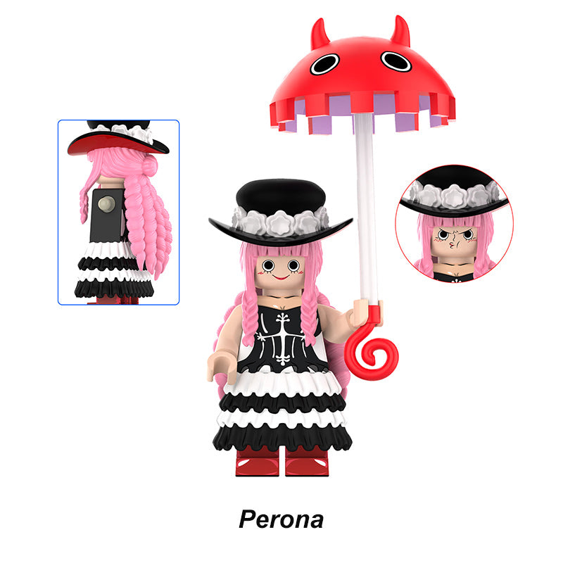 One Piece Perona Minifigure Set 4, Lego-compatible Building Block Minifigures