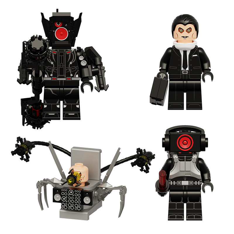 Skibidi Toilet Collection Series 10 4 Piece Custom Minifigure Set Group 1D379D41 Aa80 42F5 9Cba 8E2Ea4B77A66, Lego-compatible Building Block Minifigures