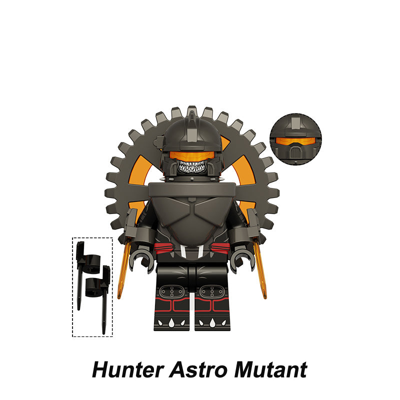 Skibidi Toilet Collection Series 15 4 Piece Custom Minifigure Set Hunter Astro Mutant, Lego-compatible Building Block Minifigures