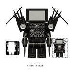 Skibidi Toilet Collection Series 4 4 Piece Custom Minifigure Set Large Titan Tv Man, Lego-compatible Building Block Minifigures