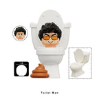 Skibidi Toilet Collection Series 4 4 Piece Custom Minifigure Set Medium, Lego-compatible Building Block Minifigures
