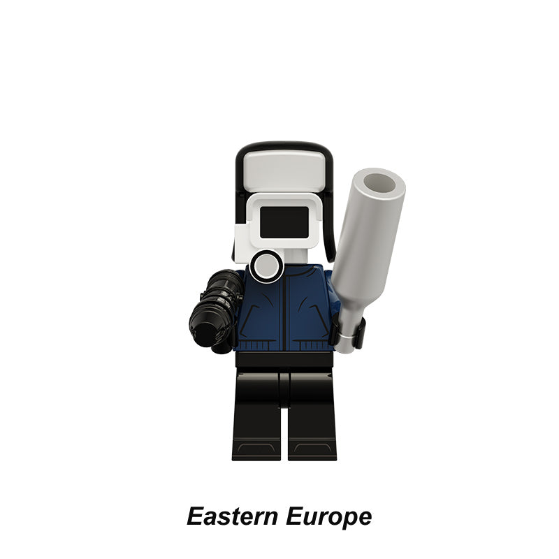 Skibidi Toilet Medic Cameraman, Lego-compatible Building Block Minifigures, 6 Pcs Collection