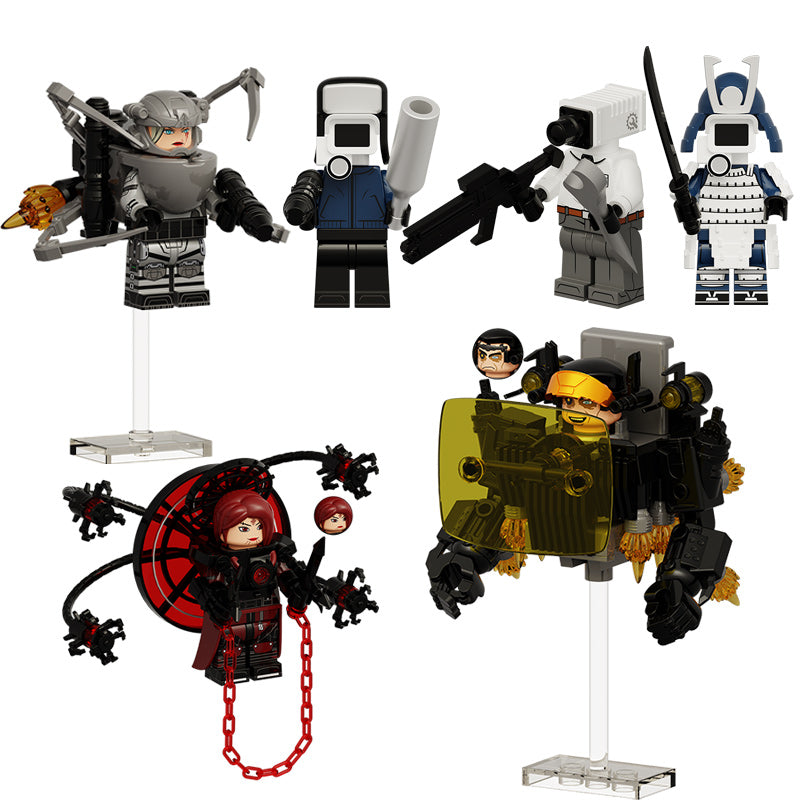 Skibidi Toilet Duchess Astro Titan Female Skibidi Mutant, Lego-compatible Building Block Minifigures, 6 Pcs Collection