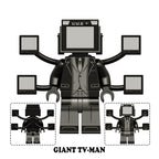 Skibidi Toilet Giant Tv Man, Lego-compatible Building Block Minifigures, 4 Pcs Collection