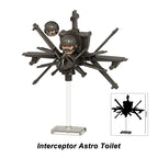 Skibidi Toilet Interceptor Astro Toilet, Lego-compatible Building Block Minifigures, 4 Pcs Collection