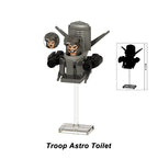 Skibidi Toilet Troop Astro Toilet, Lego-compatible Building Block Minifigures, 4 Pcs Collection