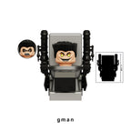 Skibidi Toilet And Gman, Lego-compatible Building Block Minifigures, 5 Pcs Collection