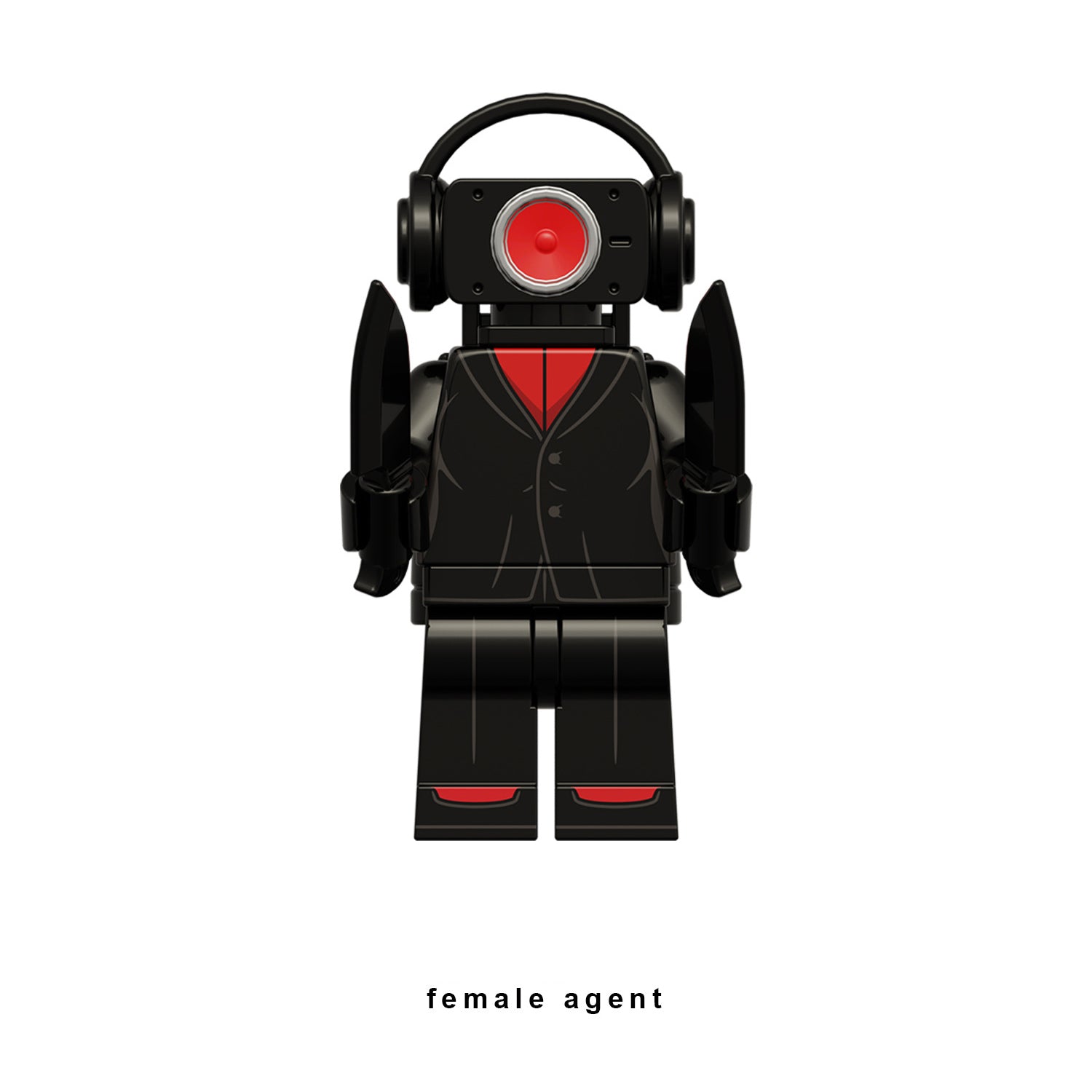 Skibidi Toilet Female Agent, Lego-compatible Building Block Minifigures, 5 Pcs Collection