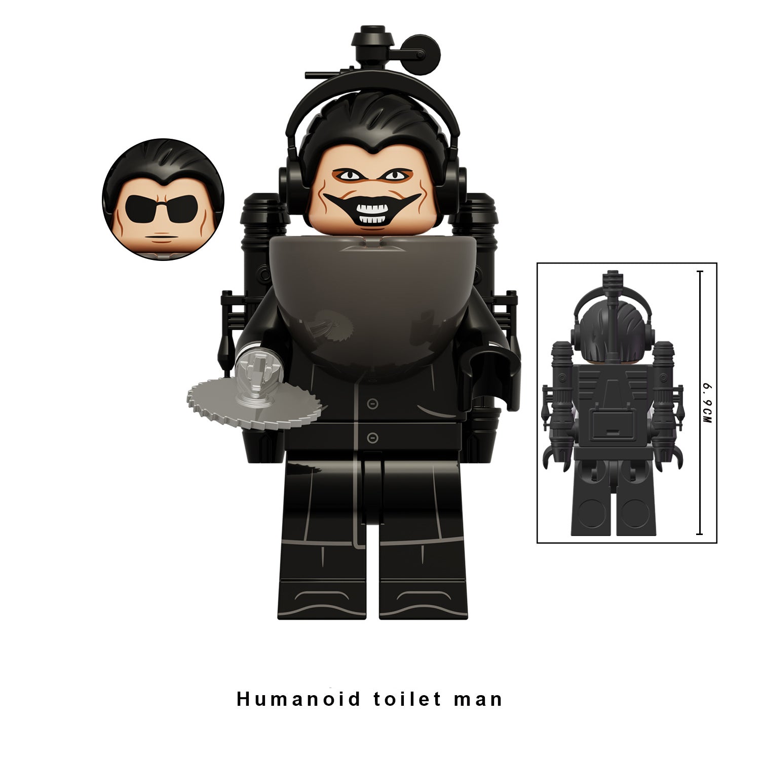 Skibidi Toilet Humanoid Toilet Man, Lego-compatible Building Block Minifigures, 5 Pcs Collection