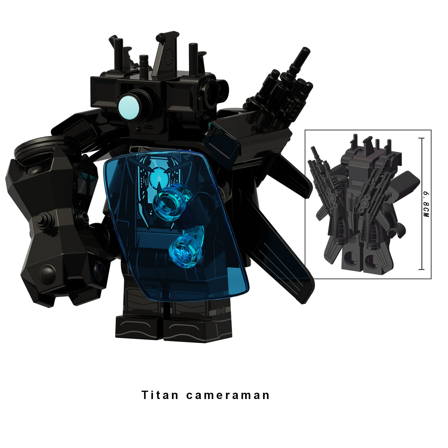 Skibidi Toilet Titan Cameraman, Lego-compatible Building Block Minifigures, 5 Pcs Collection