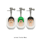 Skibidi Toilet And Urinal Toilet Man, Lego-compatible Building Block Minifigures, 4 Pcs Collection