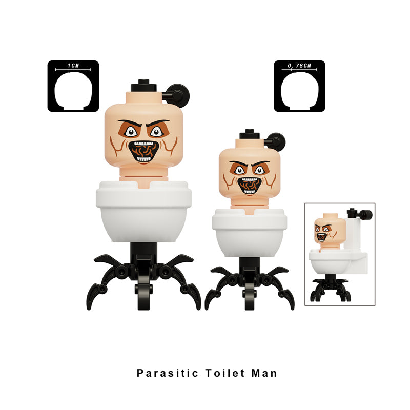 Skibidi Toilet Toilet Man, Lego-compatible Building Block Minifigures, 4 Pcs Collection