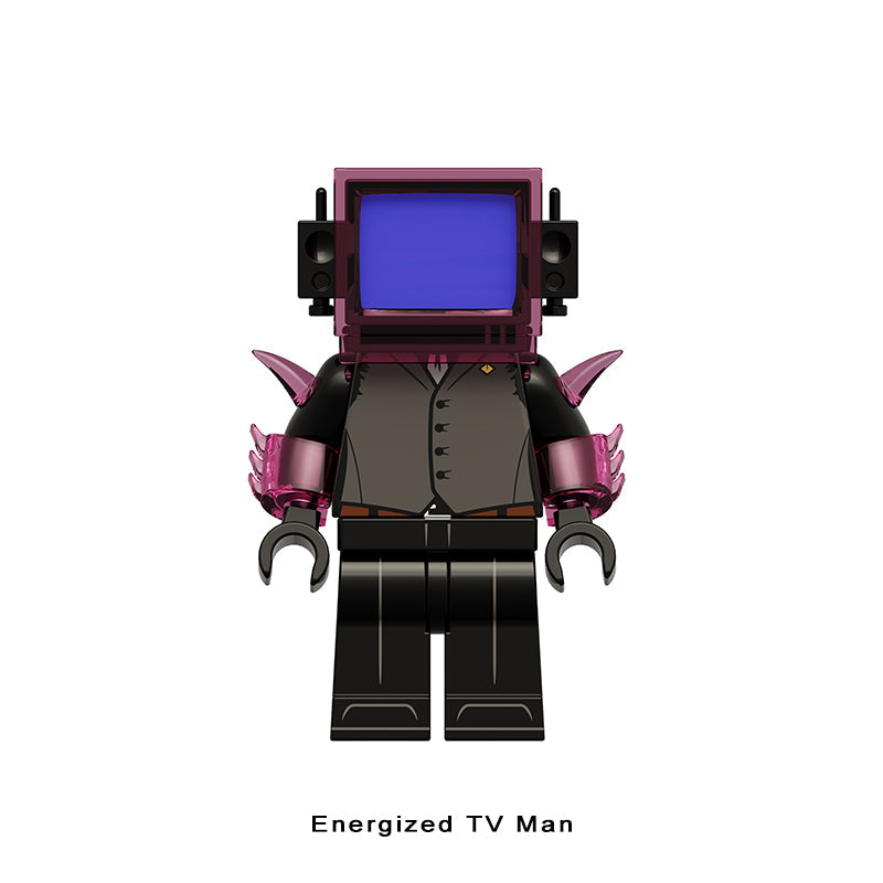 Energized TV Man Skibidi Toilet Series 17 LEGO-compatible minifigure | custom brick minifigures