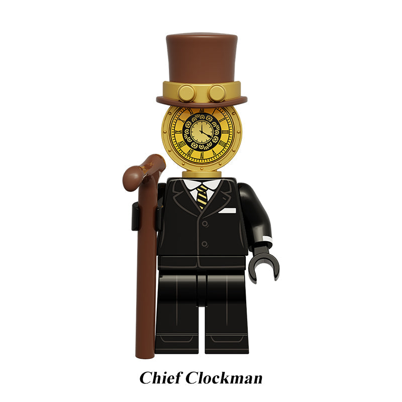 Chief Clockman Skibidi Toilet Multiverse LEGO-compatible minifigure | custom brick minifigures
