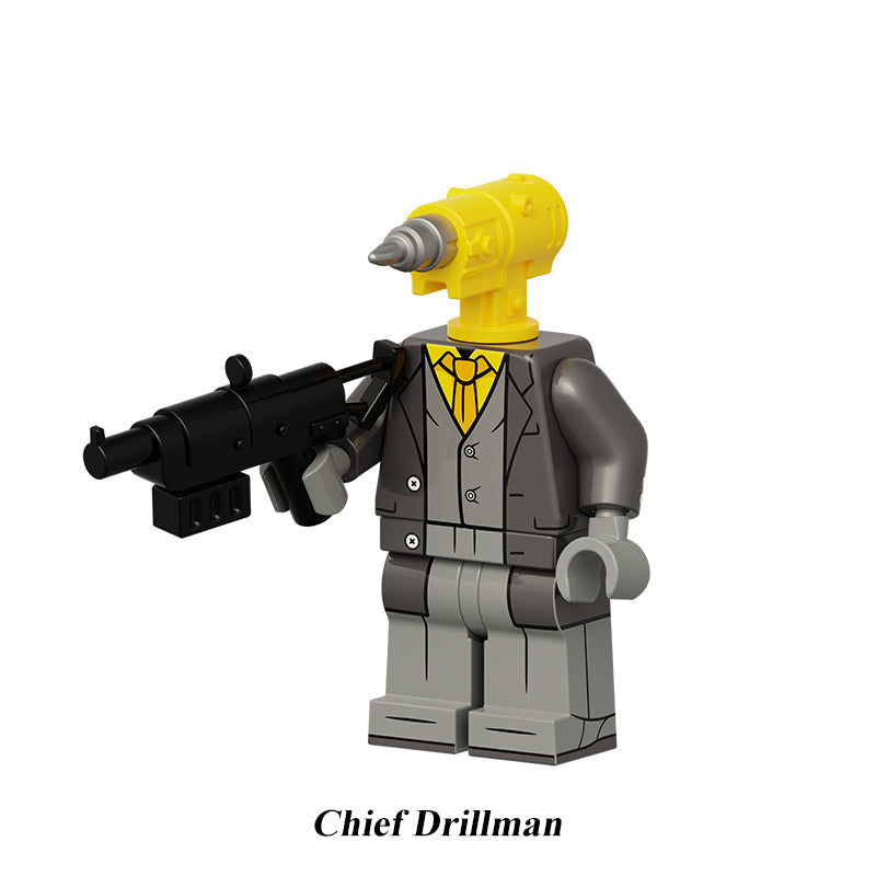 Chief Drillman Skibidi Toilet Multiverse LEGO-compatible minifigure | custom brick minifigures