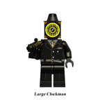 Large Clockman Skibidi Toilet Multiverse LEGO-compatible minifigure | custom brick minifigures