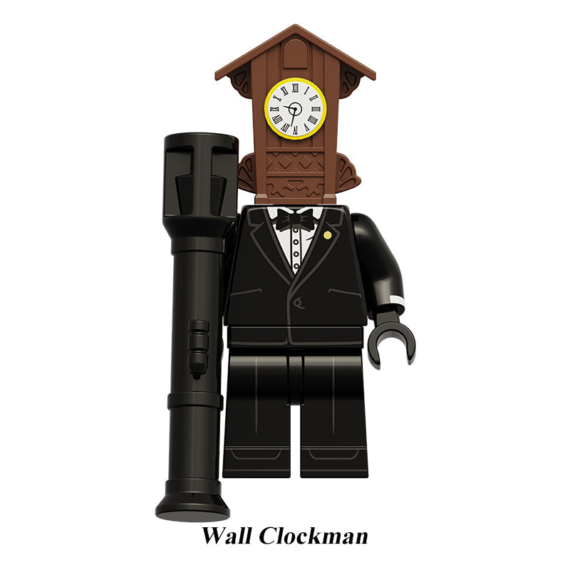 Wall Clockman Skibidi Toilet Multiverse LEGO-compatible minifigure | custom brick minifigures