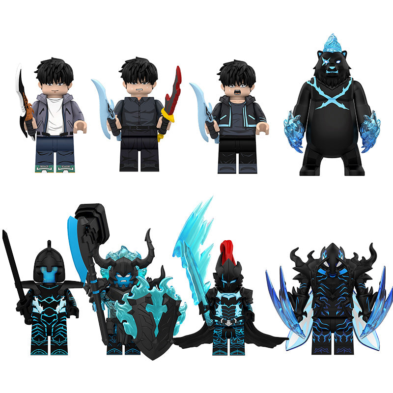 Solo Leveling Sung Jin Woo Beru, Lego-compatible Building Block Minifigures, 8 Pcs Collection