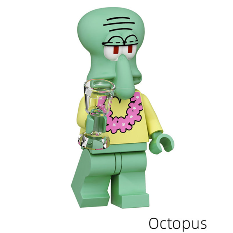 Spongebob Mr Krabs, Lego-compatible Building Block Minifigures, 9 Pcs Collection